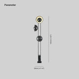 Modern Black Marble Floor Lamp for Living Room