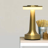 Metal Lamp Table with Retro Dumbbell Design