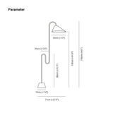 Modern Arched Steel Pipe Fabric Floor Lamp Stylish