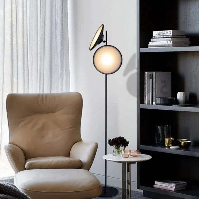 Metal Floor Lamp with Nordic Round Design