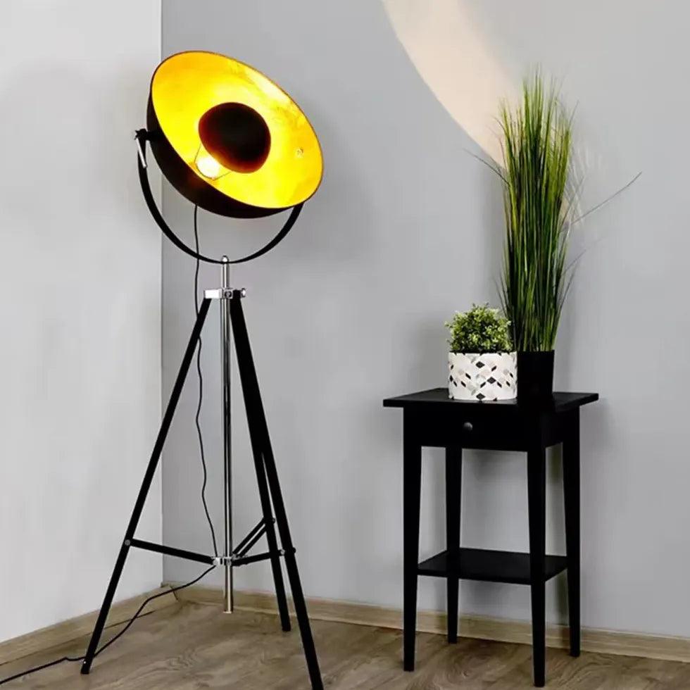 Tripod Industrial Floor Lamp for Living Room