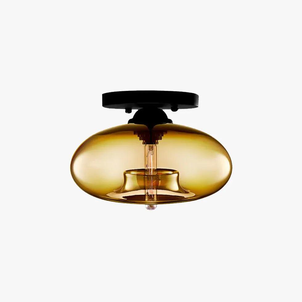 Flat Sphere Glass Modern Ceiling Light - Clowas