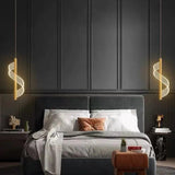 Streamline Spiral Bedroom Gold Pendant Light - Clowas