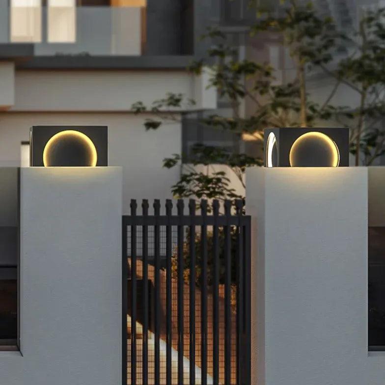 Semicircle Rectangle Led Outdoor Pillar Lights - Clowas