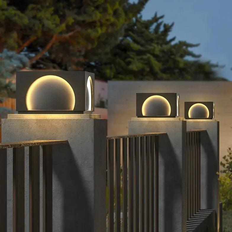 Semicircle Rectangle Led Outdoor Pillar Lights - Clowas