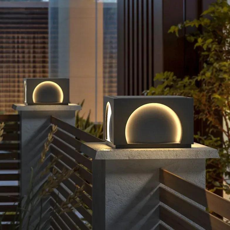 Semicircle Rectangle Led Outdoor Pillar Lights - Clowas