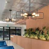 Shelf Light Bulb Black Industrial Chandelier - Clowas