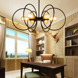 Shelf Light Bulb Black Industrial Chandelier - Clowas