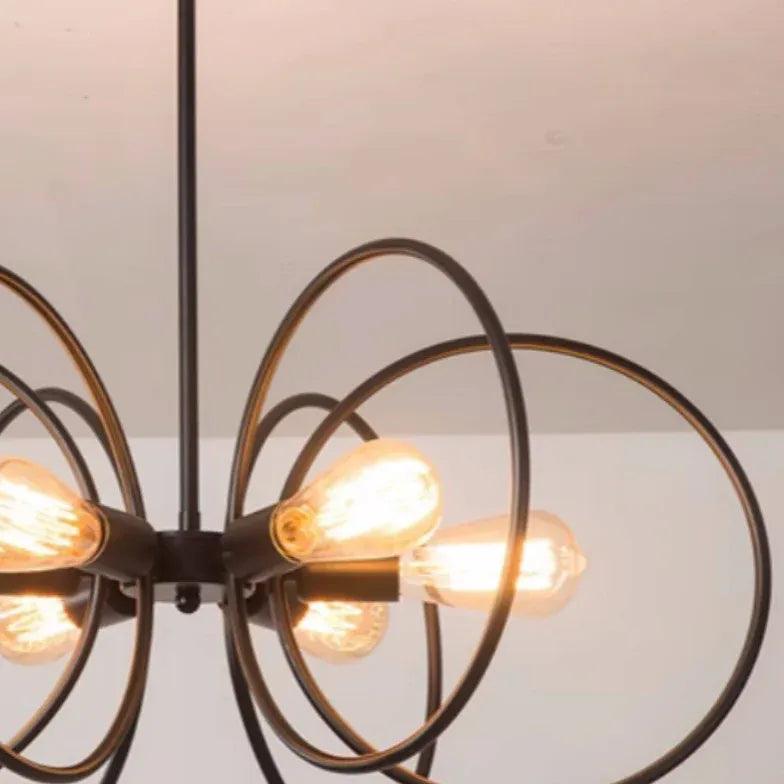 Shelf Light Bulb Black Industrial Chandelier - Clowas