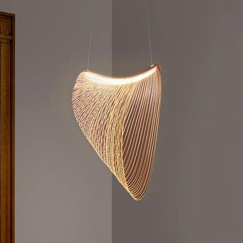 Shell Spiral Vintage Wooden Pendant Light - Clowas