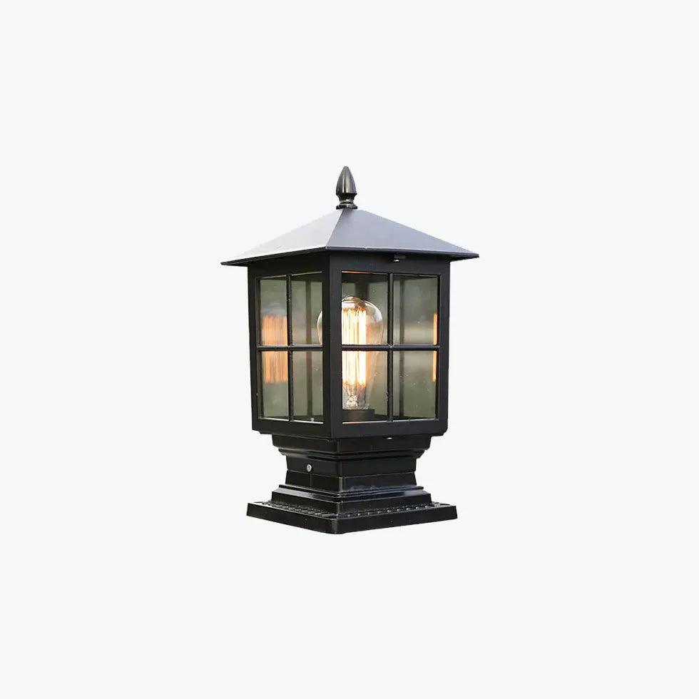 Short Post Lights Glass Outdoor - Clowas