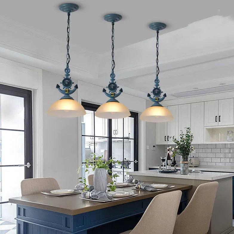 Glass Shade Hanging Chain Pendant Light - Clowas