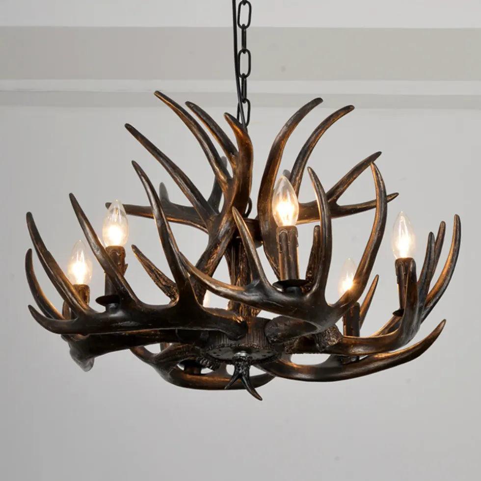 Faux Antler Vintage Candle Holder Chandelier - Clowas