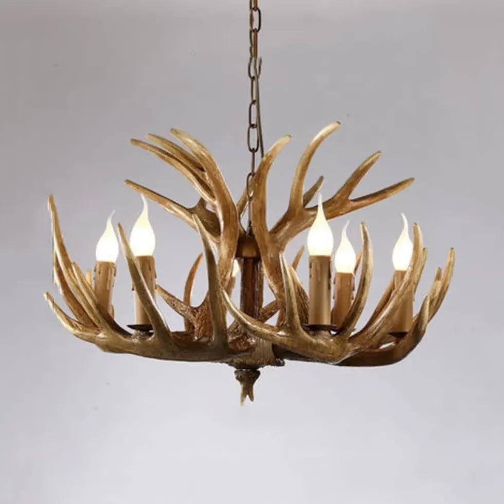 Faux Antler Vintage Candle Holder Chandelier - Clowas