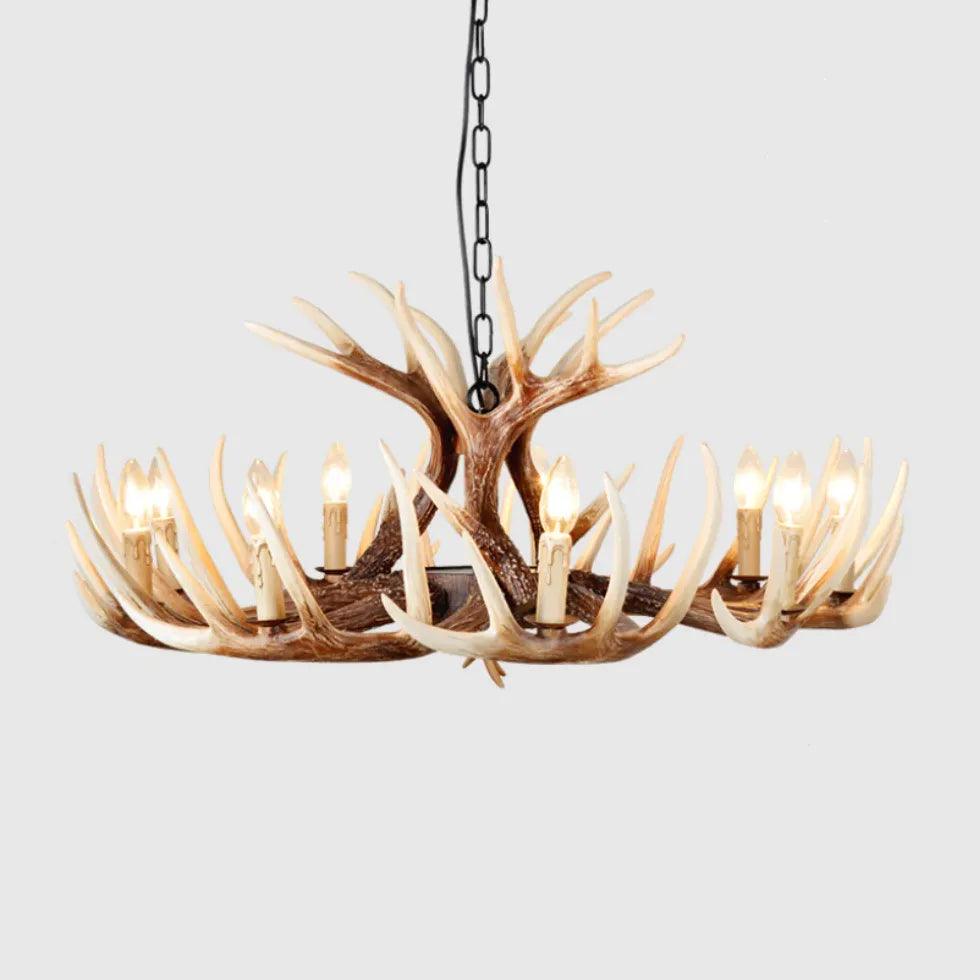 Faux Antler Vintage Candle Holder Chandelier - Clowas