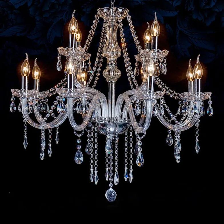Glass Candle Holders Elegant Vintage Chandelier - Clowas