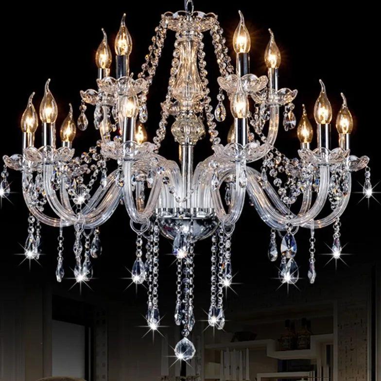 Glass Candle Holders Elegant Vintage Chandelier - Clowas
