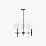 Cylindrical White Shade Modern Chandelier - Clowas