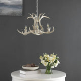 Faux Antler White Candelabra Branch Chandelier - Clowas