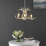 Faux Antler White Candelabra Branch Chandelier - Clowas