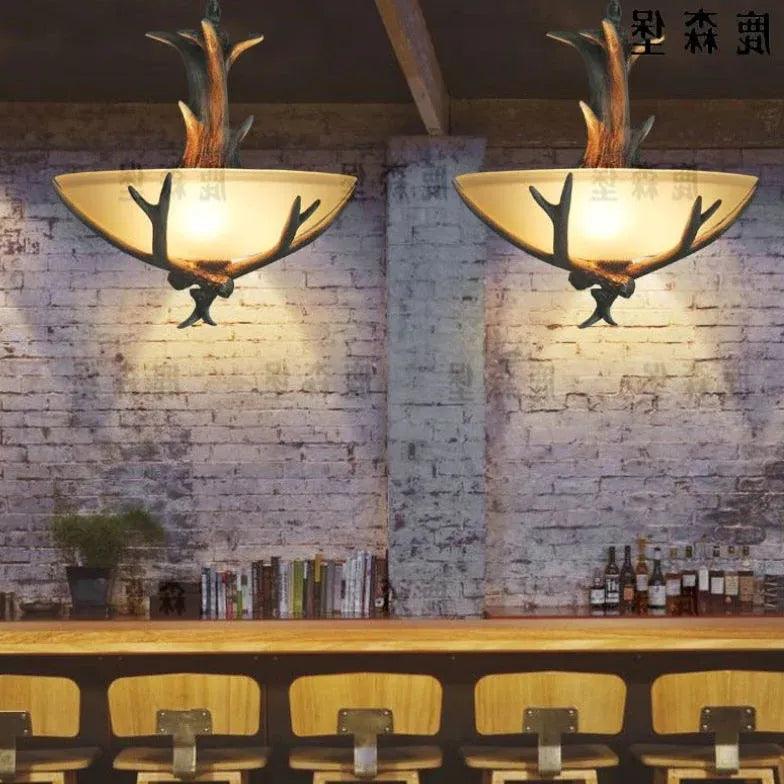 Antler-Inspired Design Rustic Wooden Vintage Chandelier - Clowas