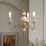 Ceramic Candle Holder Golden Vintage Chandelier - Clowas