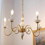 Ceramic Candle Holder Golden Vintage Chandelier - Clowas