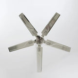 Silver Five-Blade Metallic Industrial Ceiling Fan - Clowas
