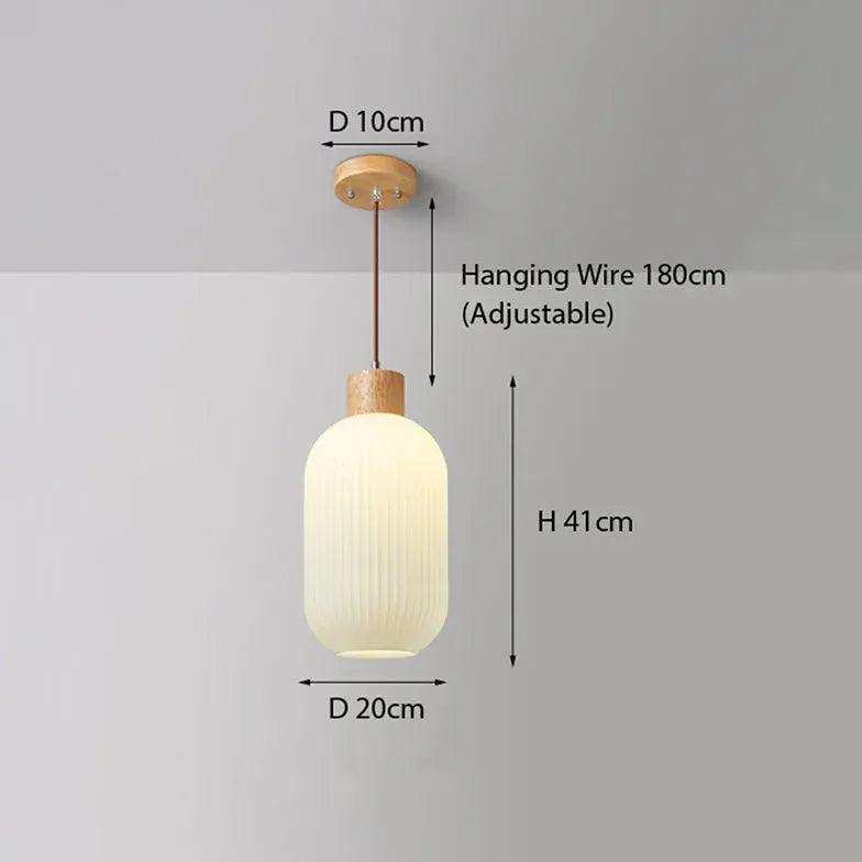 Single Head Oval Bedroom White Pendant Light - Clowas