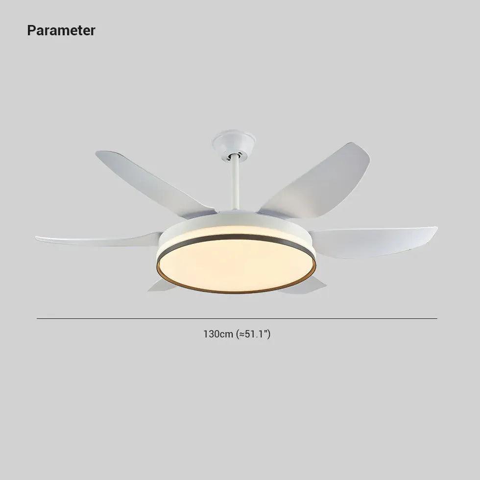 Six-Blade Modern Minimalist LED Fan Light - Clowas