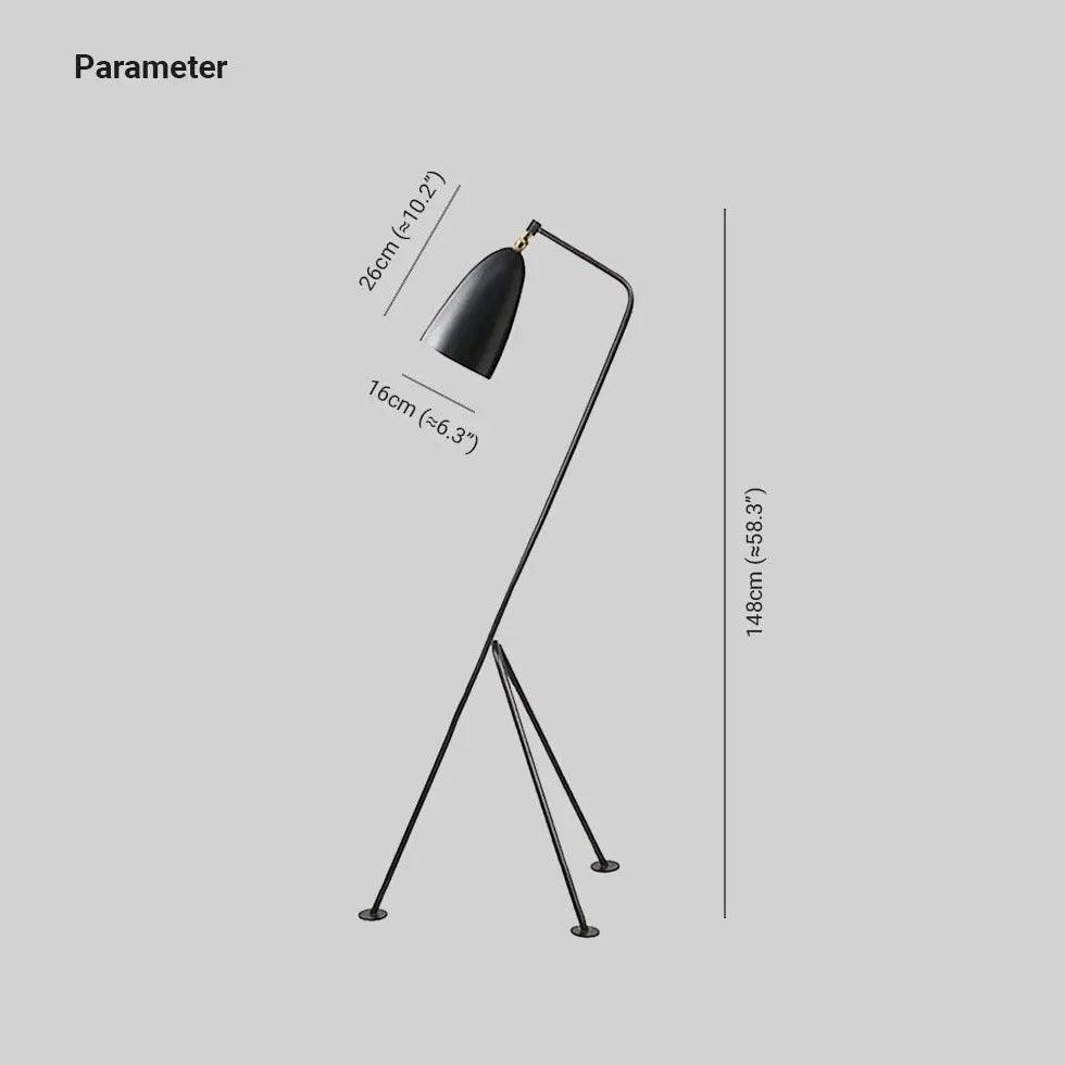 Slanted Tripod Minimalist Floor Lamp - Clowas