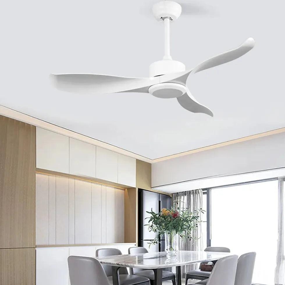 Sleek Black Modern Kitchen Ceiling Fan Light - Clowas