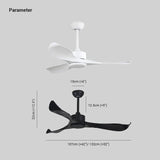 Sleek Black Modern Kitchen Ceiling Fan Light - Clowas