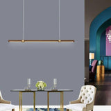 Slender Cylinder Dining Room Wooden Pendant Light - Clowas