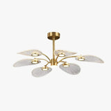 Slender Lotus Leaf Gold LED Pendant Light - Clowas