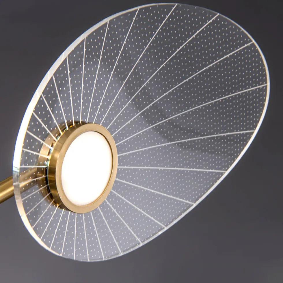 Slender Lotus Leaf Gold LED Pendant Light - Clowas