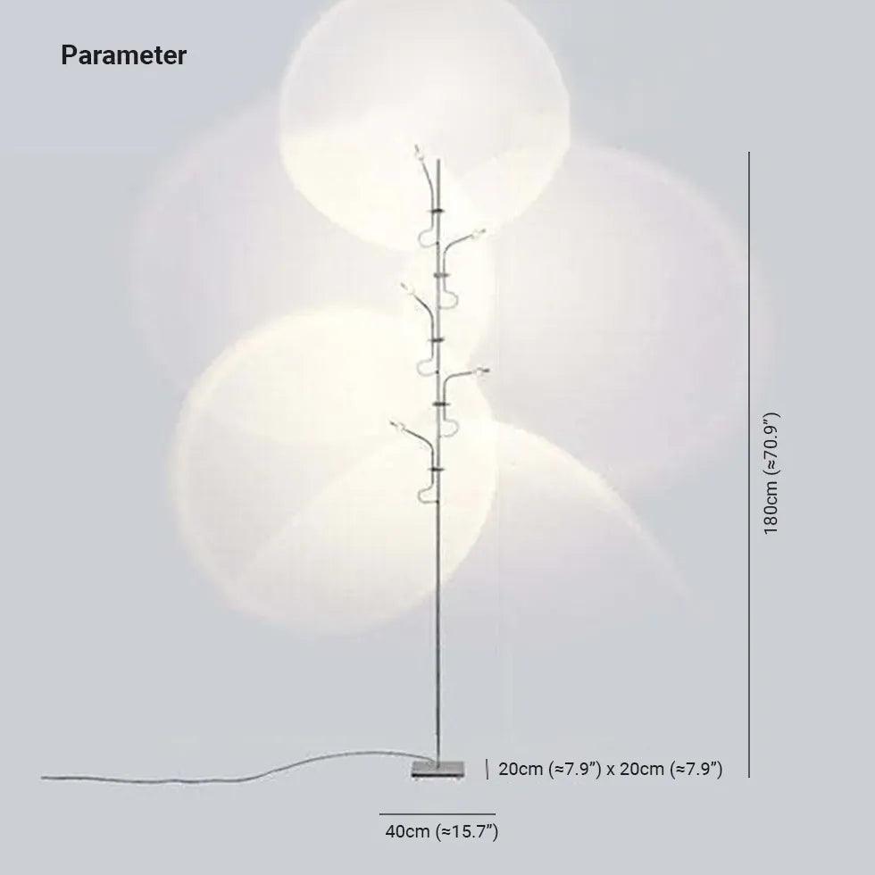 Slender Stand Floor Lamp with Shadow Decoration - Clowas