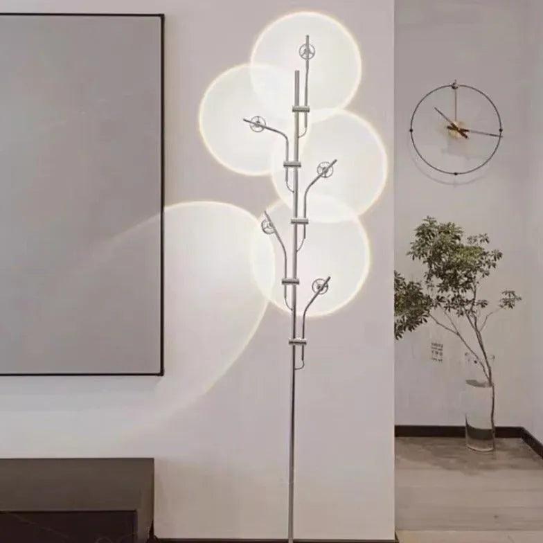 Slender Stand Floor Lamp with Shadow Decoration - Clowas