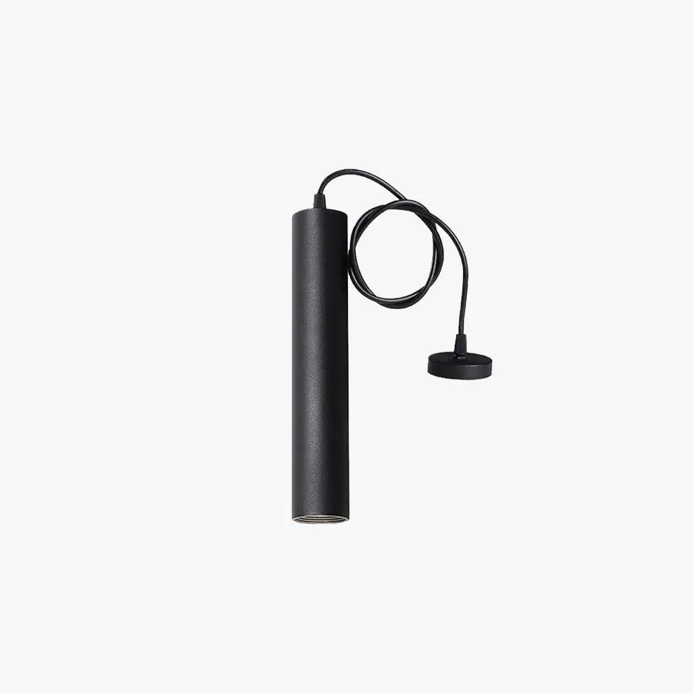 Slender Tubular Shape Modern Black Pendant Light - Clowas
