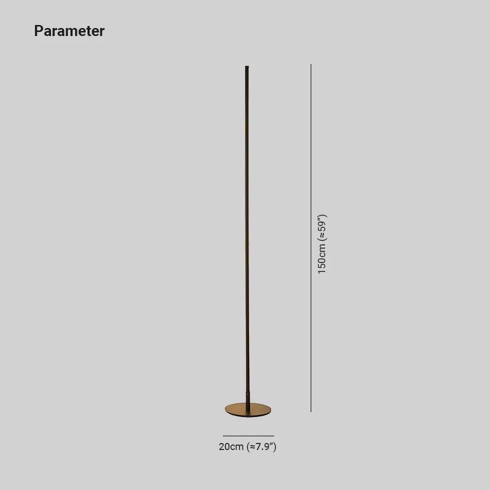 Slim Cylindrical Minimalist Floor Lamp - Clowas