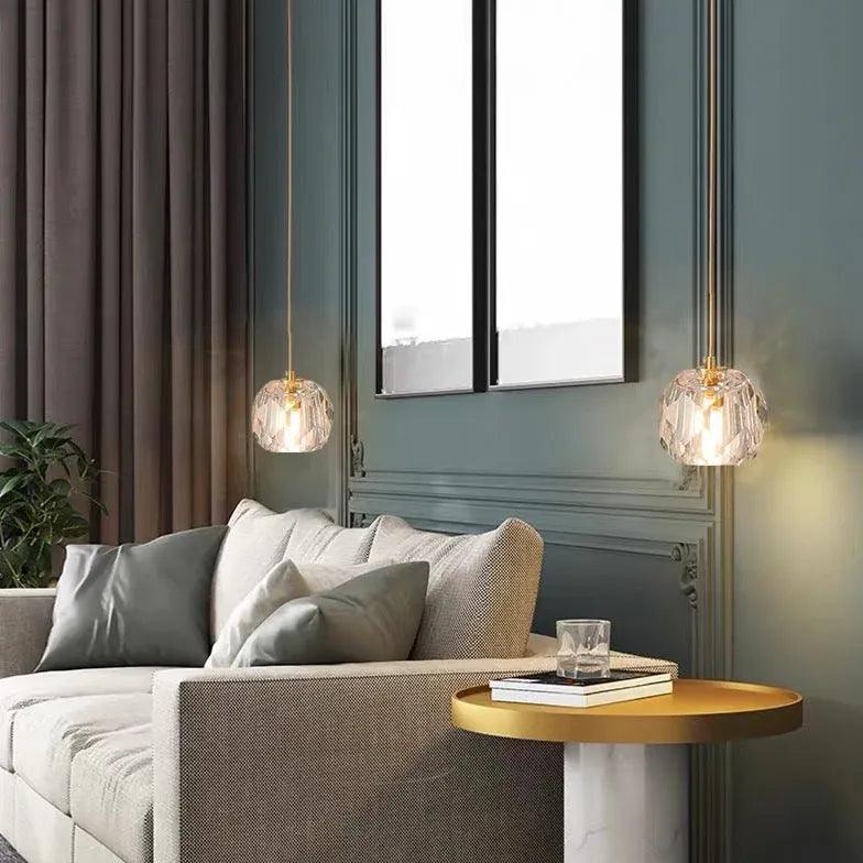 Small Crystal Bedroom Pendant Light - Clowas