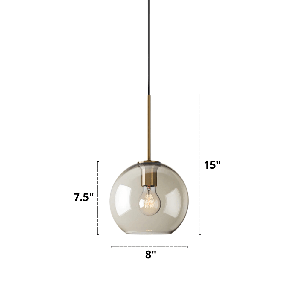Minimalist Round Single Glass Pendant Lights