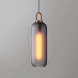Smoke Grey Frosted Glass Industrial Pendant Light - Clowas