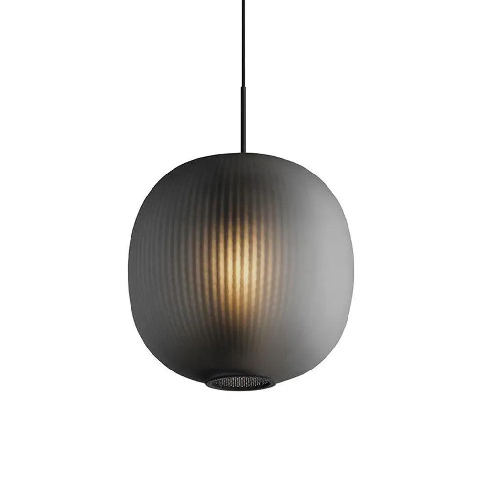 Smoky Gray Frosted Glass Pendant Light - Clowas