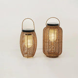 Solar Imitation Rattan Lanterns Outdoor Floor Lamps - Clowas