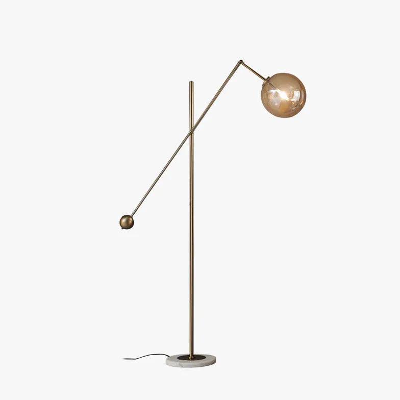 Sphere Long-Arm Minimalist Metal Floor Lamp - Clowas
