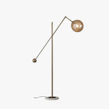 Sphere Long-Arm Minimalist Metal Floor Lamp - Clowas