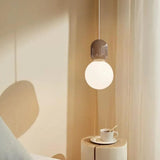 Spherical Glass Bedroom Colored Pendant Light - Clowas