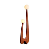 Spherical Lampshade Streamlined Wooden Floor Lamp - Clowas