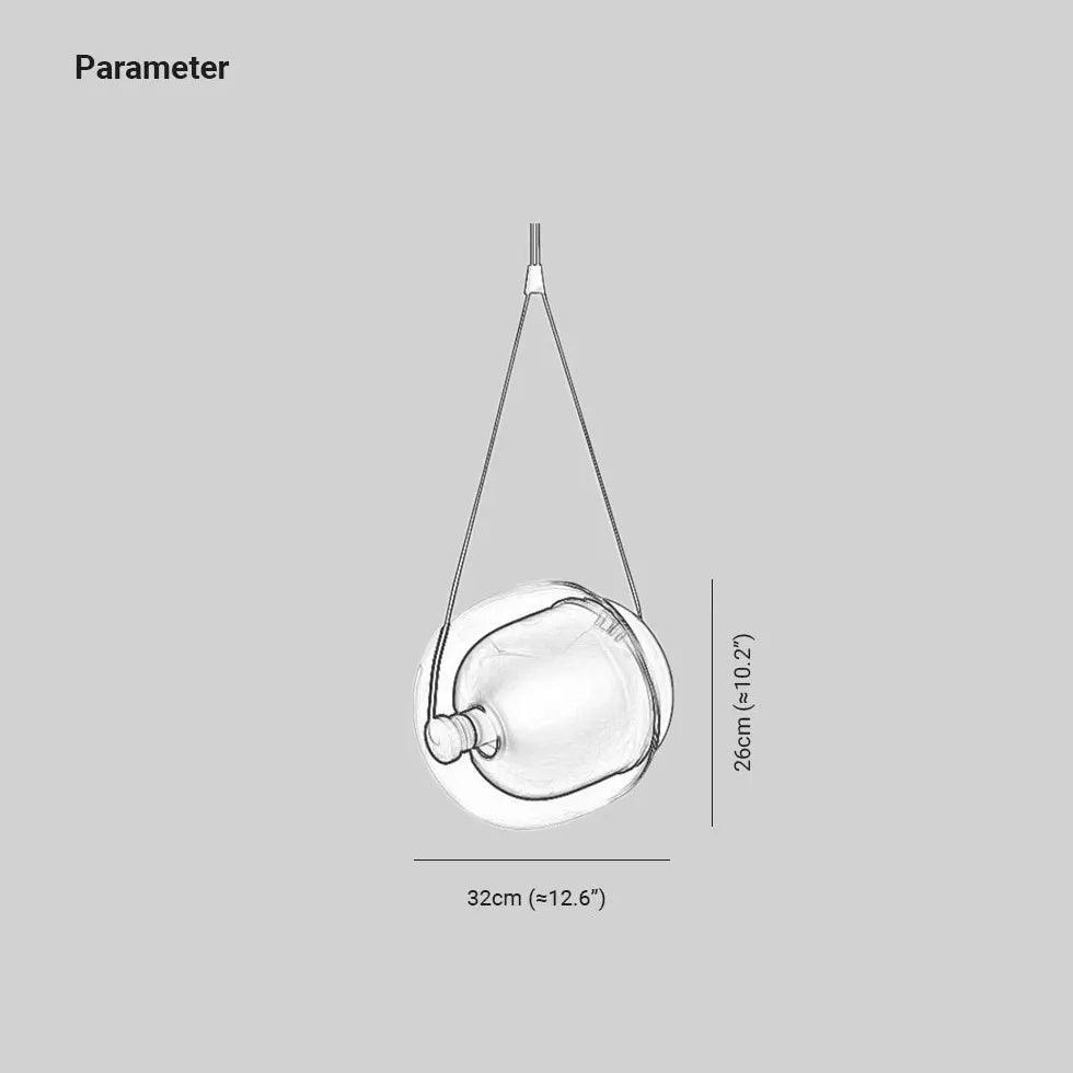 Spherical Modern Transparent Glass Pendant Light - Clowas